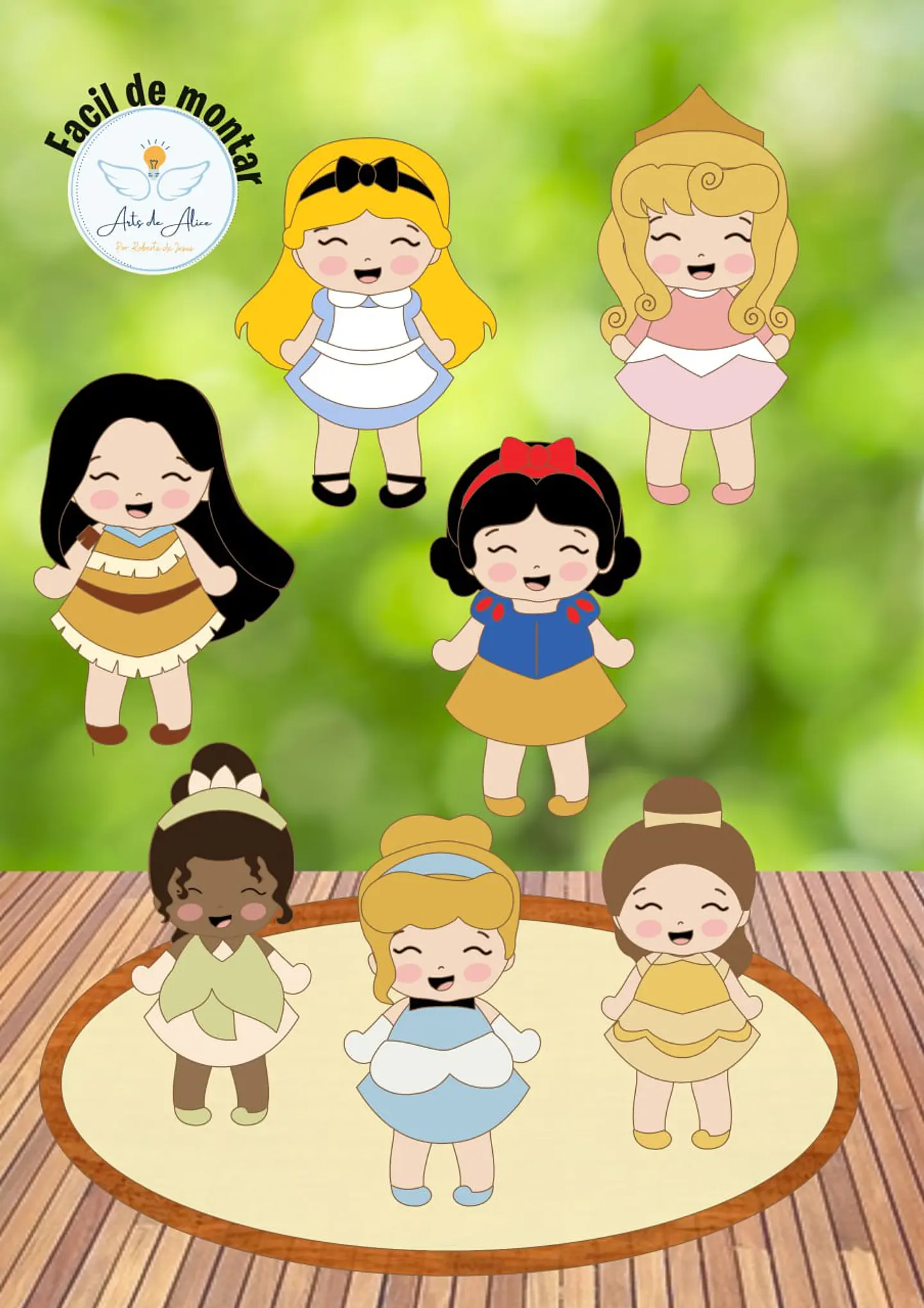 Arquivo de Corte Topo de Bolo Princesas Disney 36 1