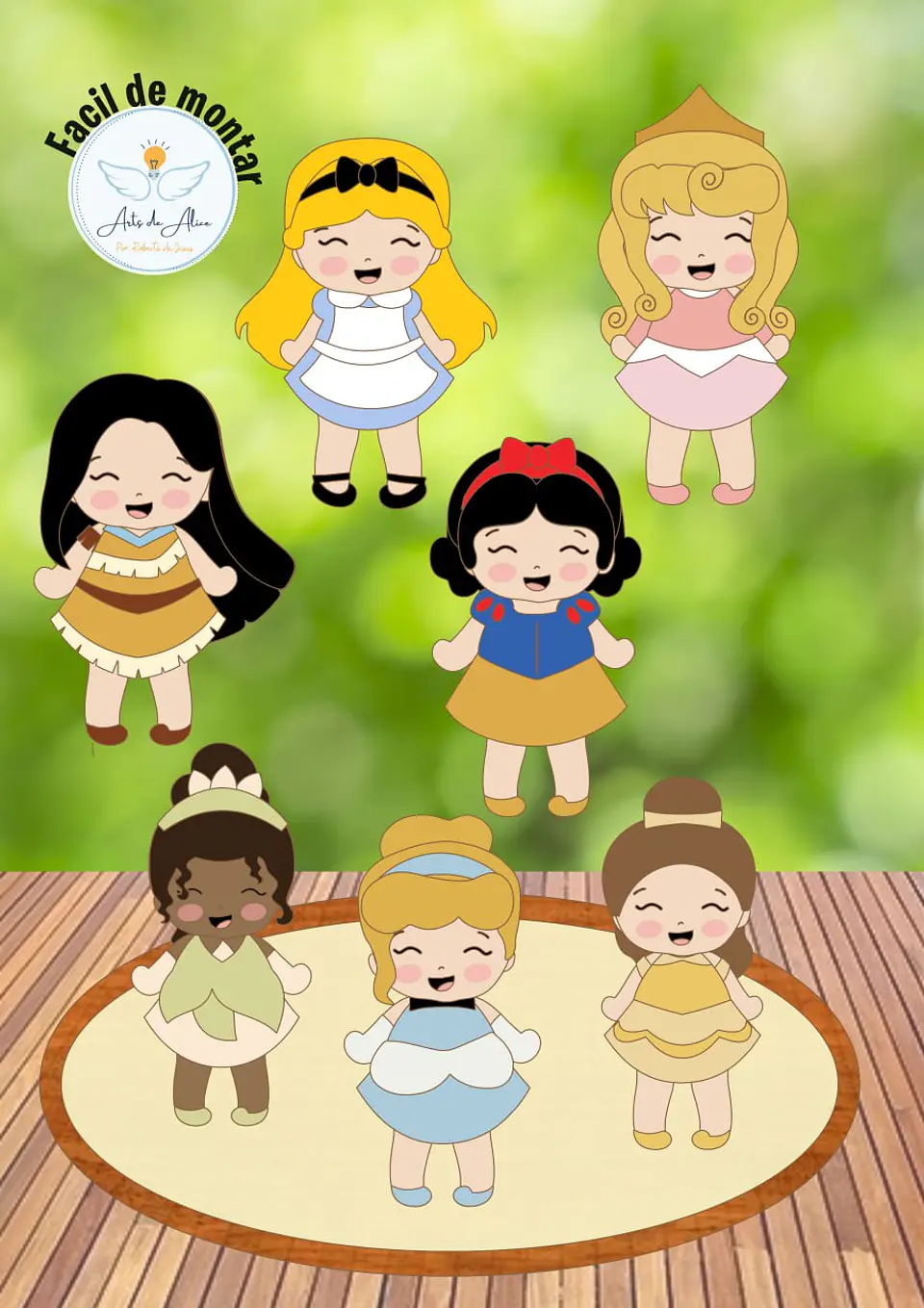 Arquivo de Corte Topo de Bolo Princesas Disney 36 1
