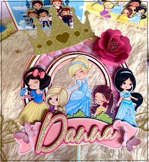 Arquivo de Corte Topo de Bolo Princesas Disney 29