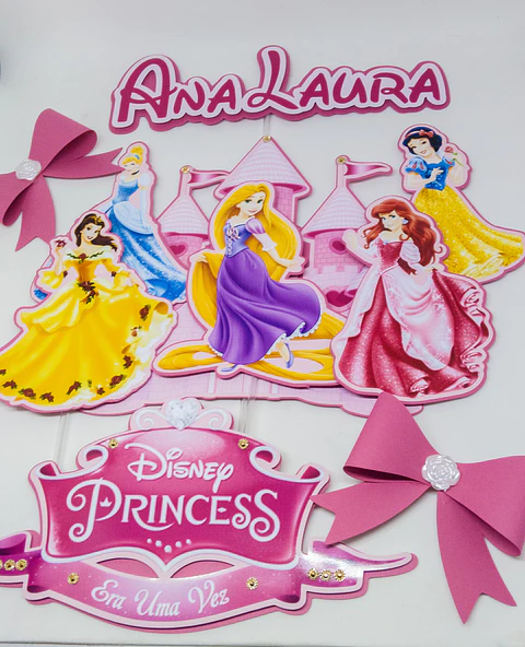 Arquivo de Corte Topo de Bolo Princesas Disney 27