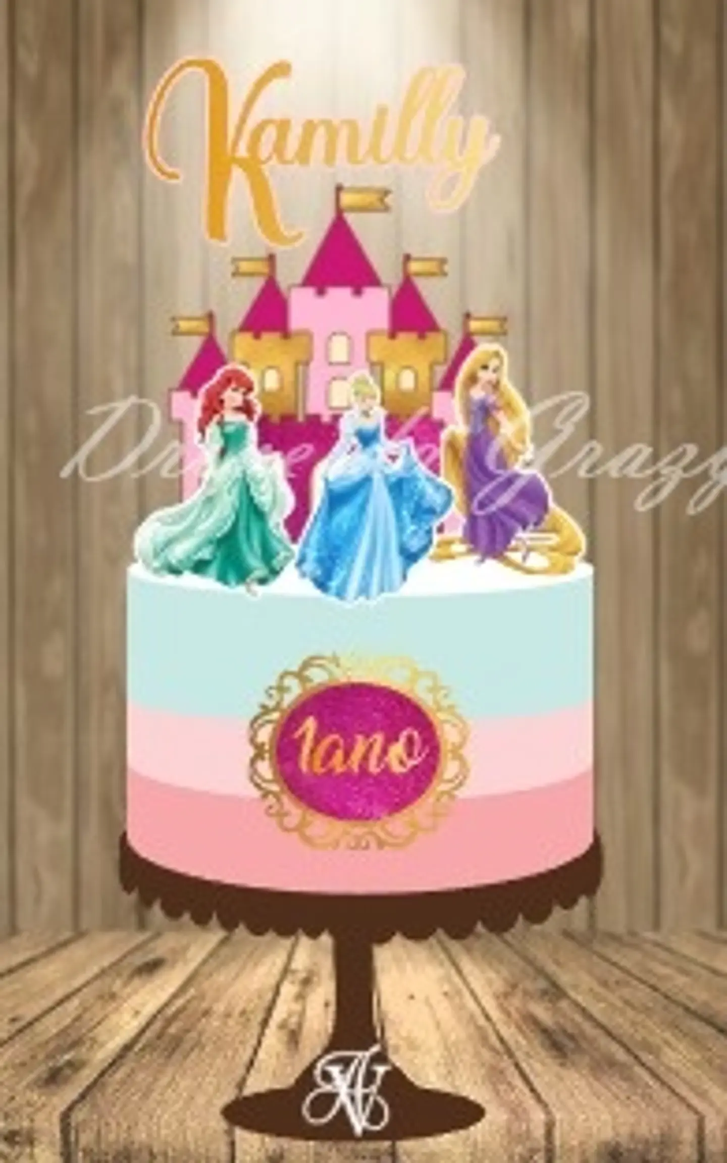 Arquivo de Corte Topo de Bolo Princesas Disney 22 1