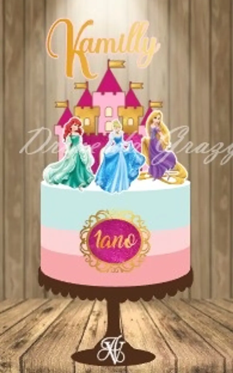 Arquivo de Corte Topo de Bolo Princesas Disney 22 1