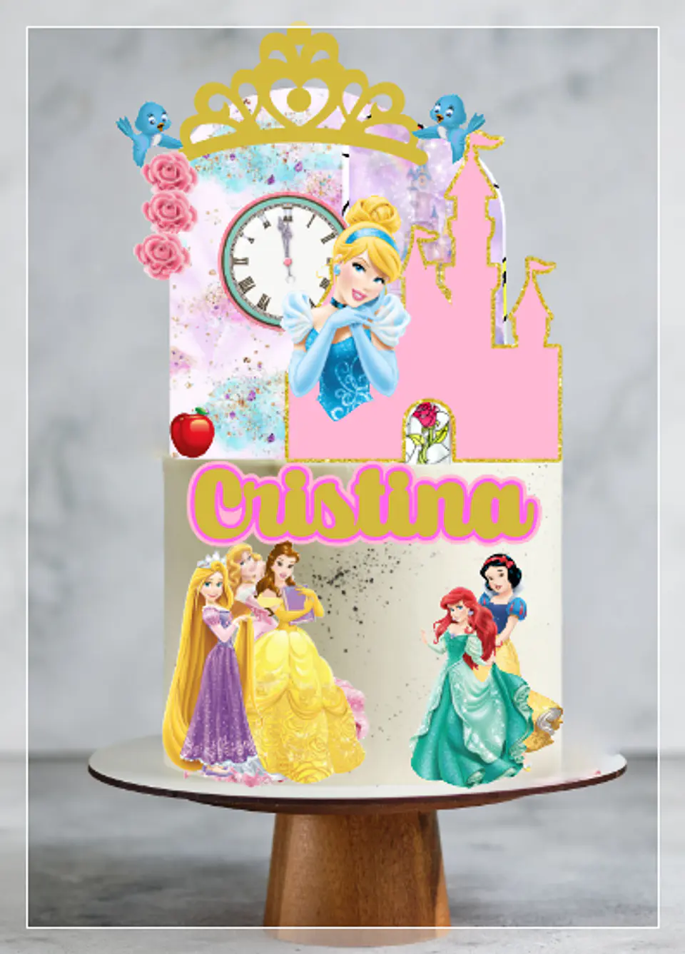 Arquivo de Corte Topo de Bolo Princesas Disney 11 1