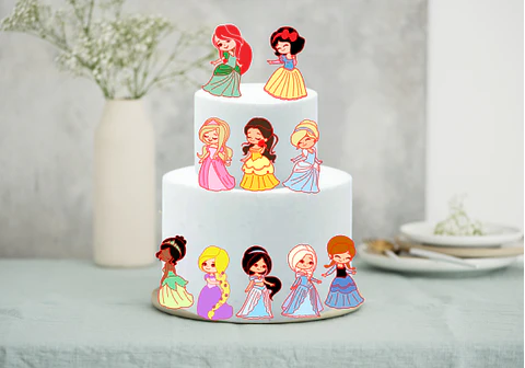 Arquivo de Corte Topo de Bolo Princesas Disney 8
