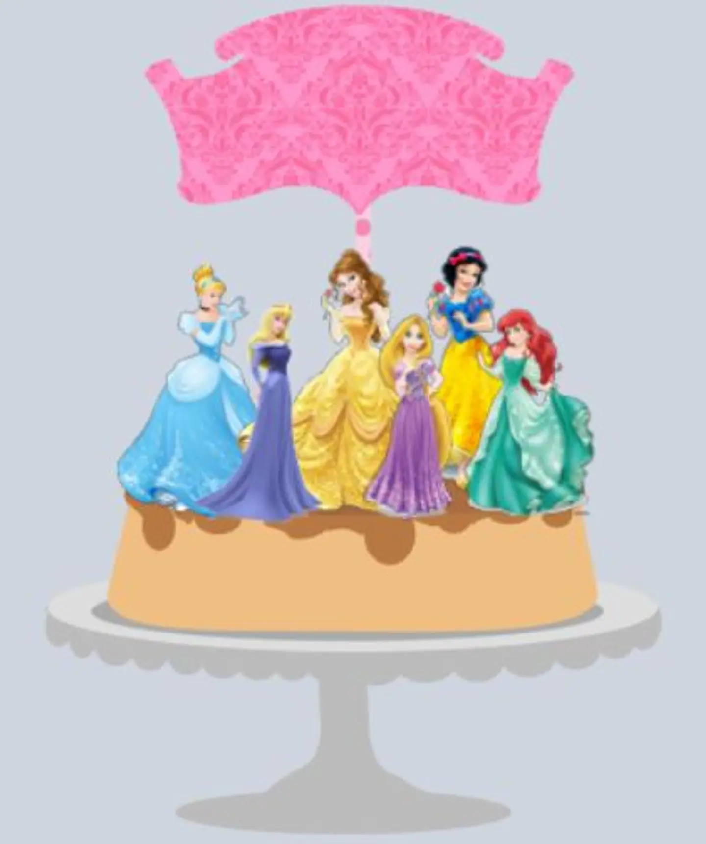 Arquivo de Corte Topo de Bolo Princesas Disney 2 1