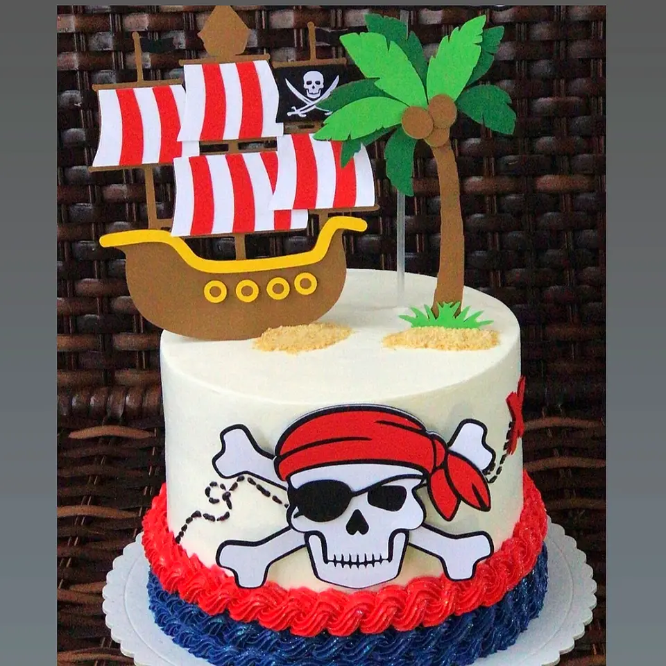 Arquivo de Corte Topo de Bolo Piratas 10 1
