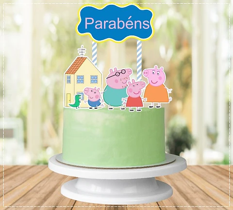 Arquivo de Corte Topo de Bolo Peppa Pig 23