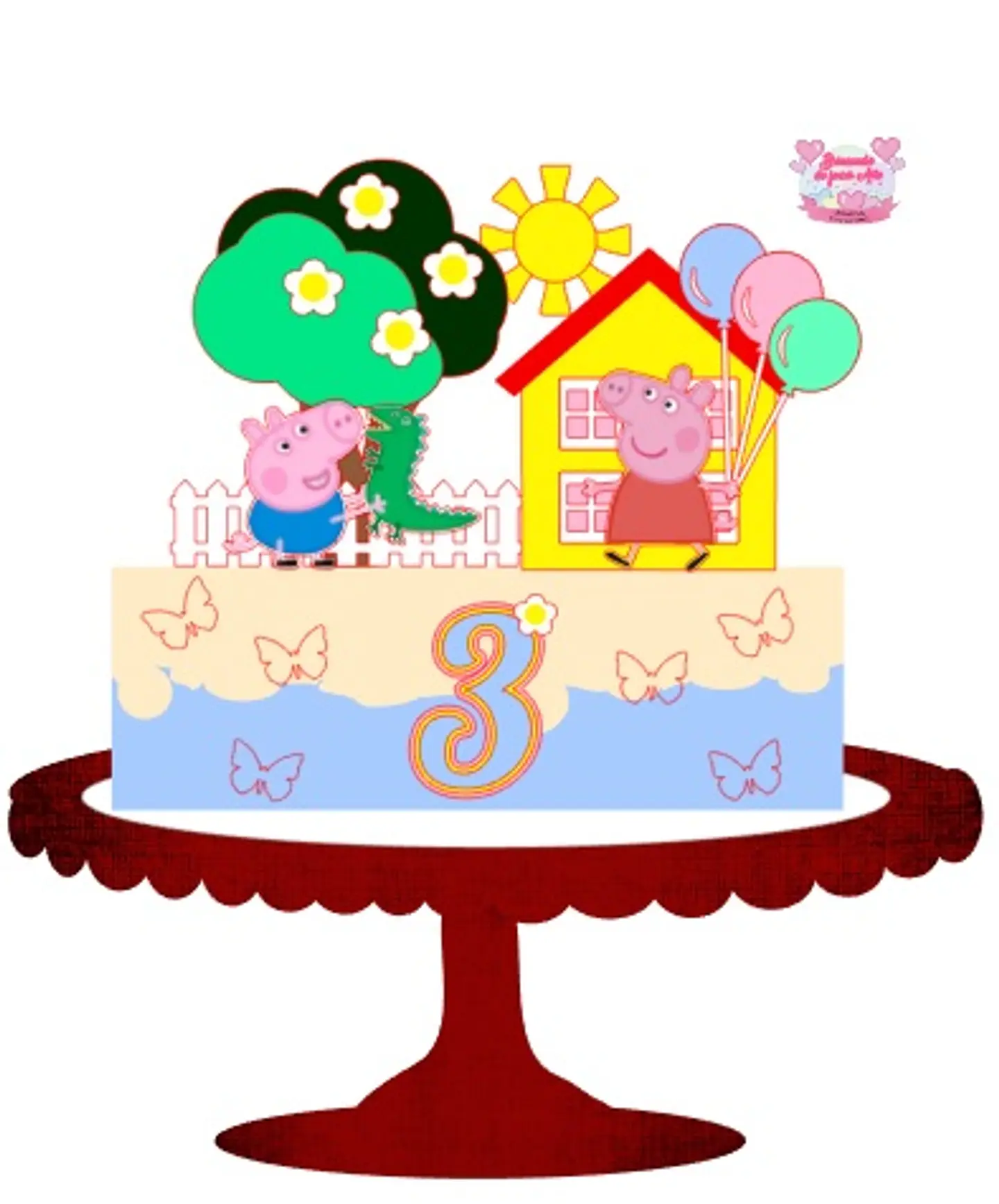 Arquivo de Corte Topo de Bolo Peppa Pig 21 1