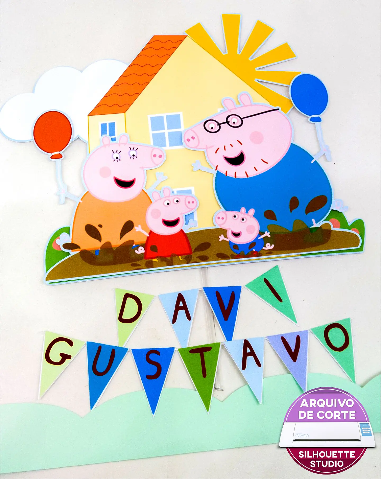 Arquivo de Corte Topo de Bolo Peppa Pig 16 1