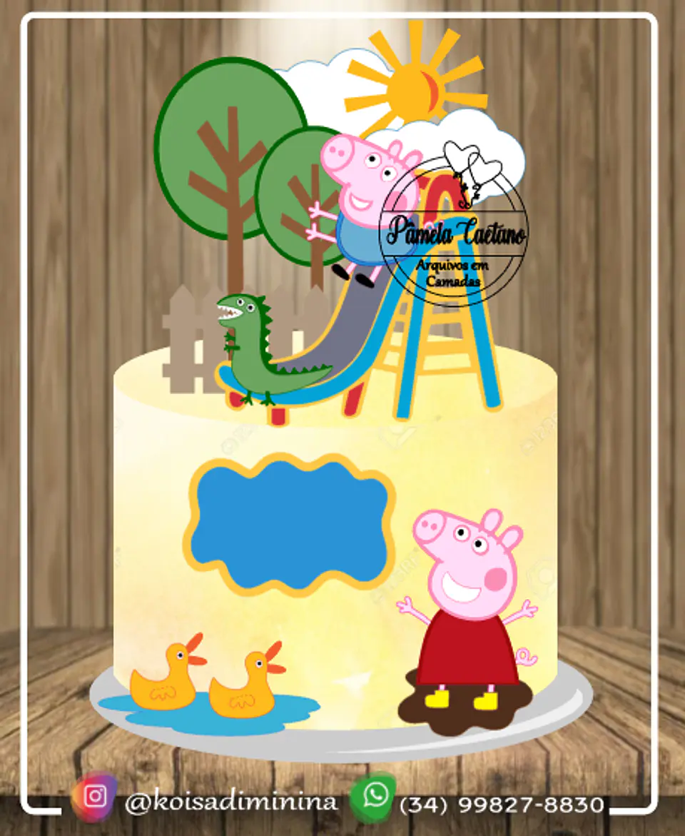 Arquivo de Corte Topo de Bolo Peppa Pig 8 1