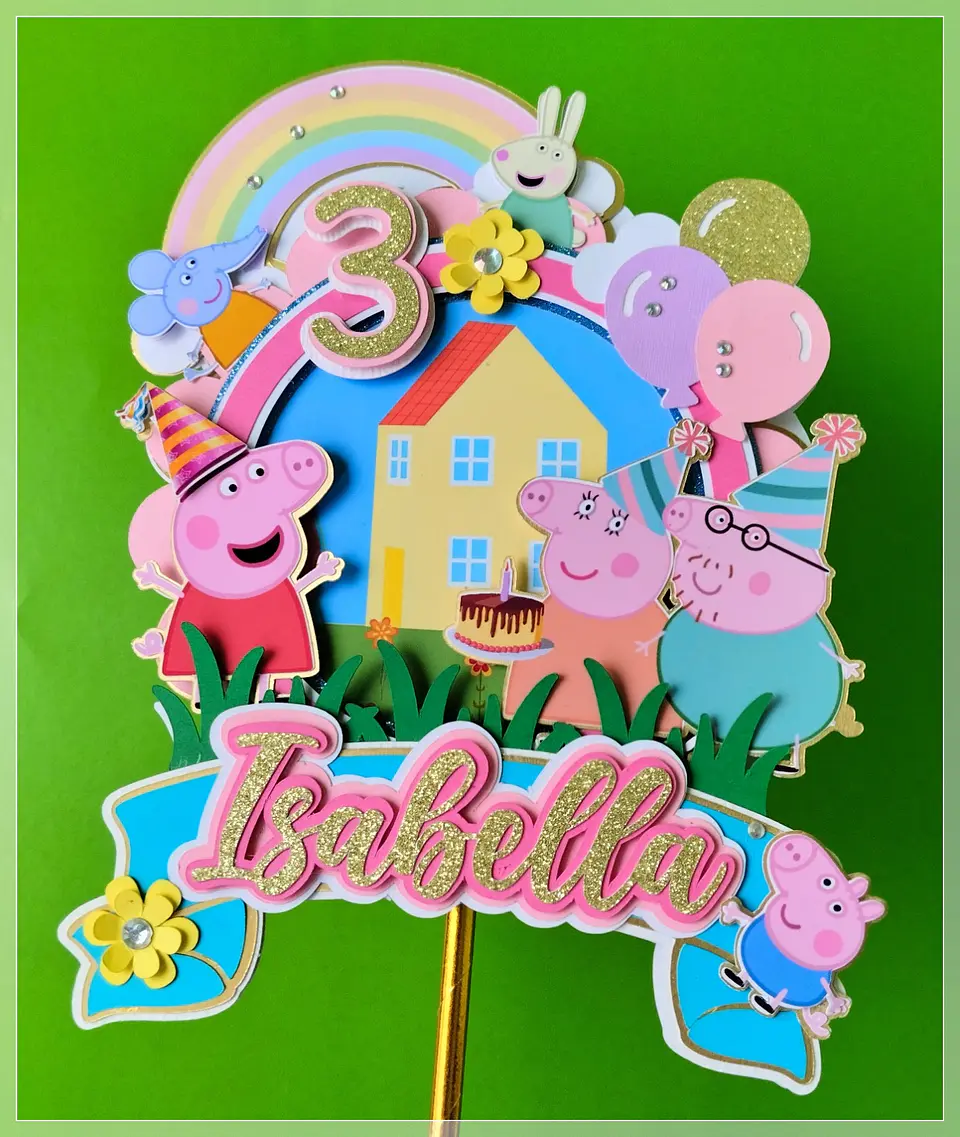 Arquivo de Corte Topo de Bolo Peppa Pig 2 1