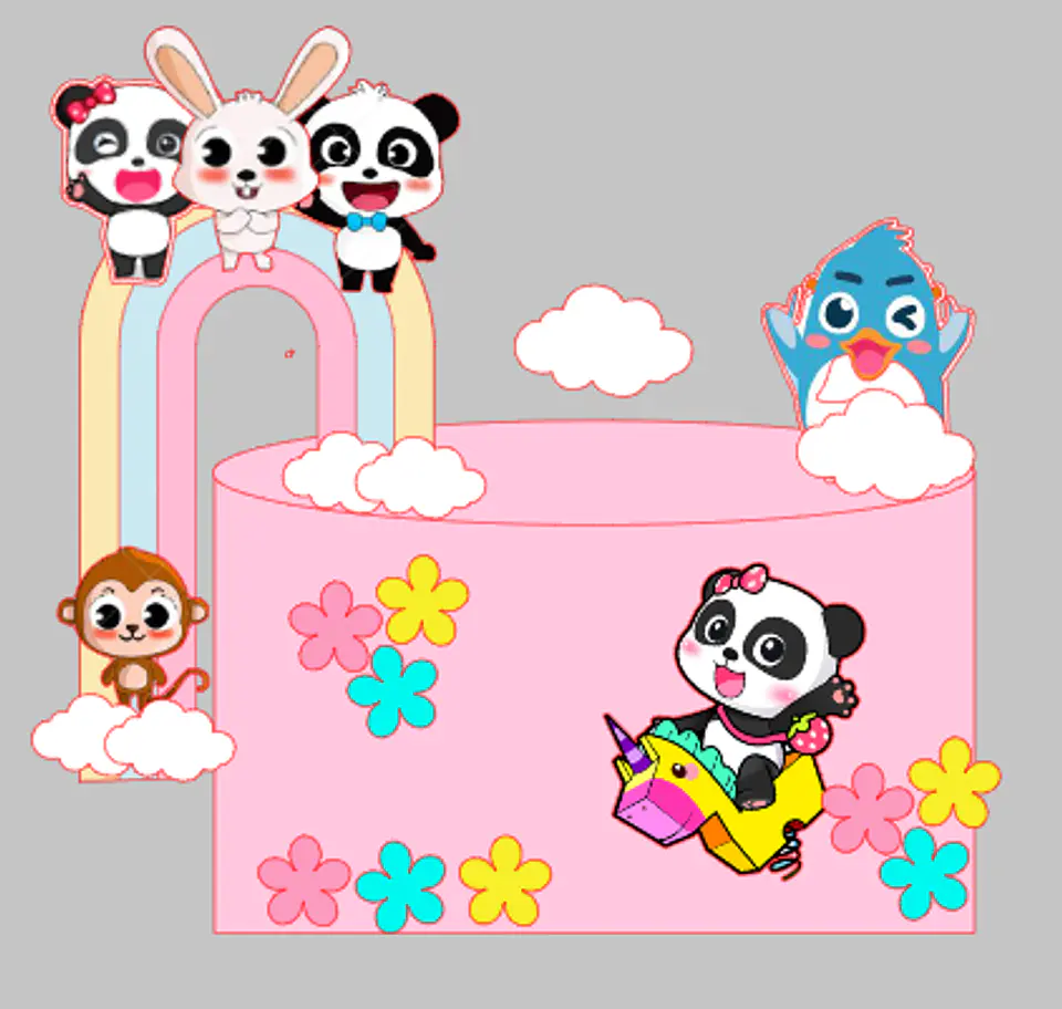 Arquivo de Corte Topo de Bolo Panda 15 1