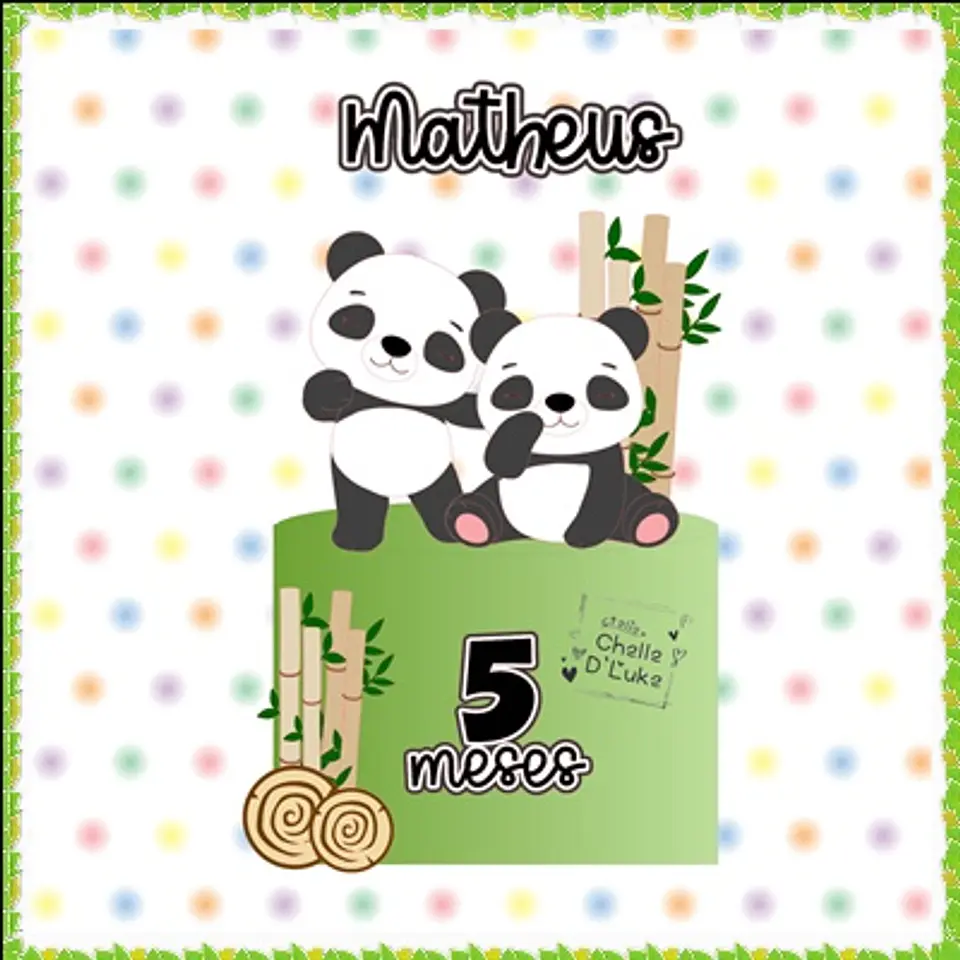 Arquivo de Corte Topo de Bolo Panda 14 1