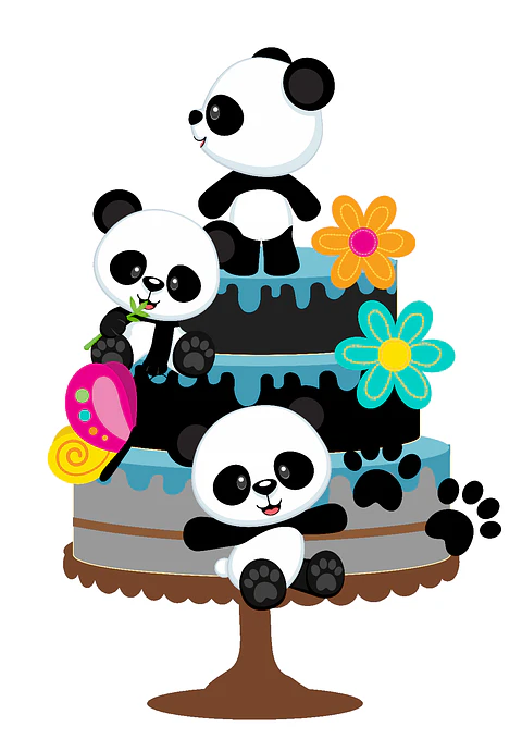 Arquivo de Corte Topo de Bolo Panda 8