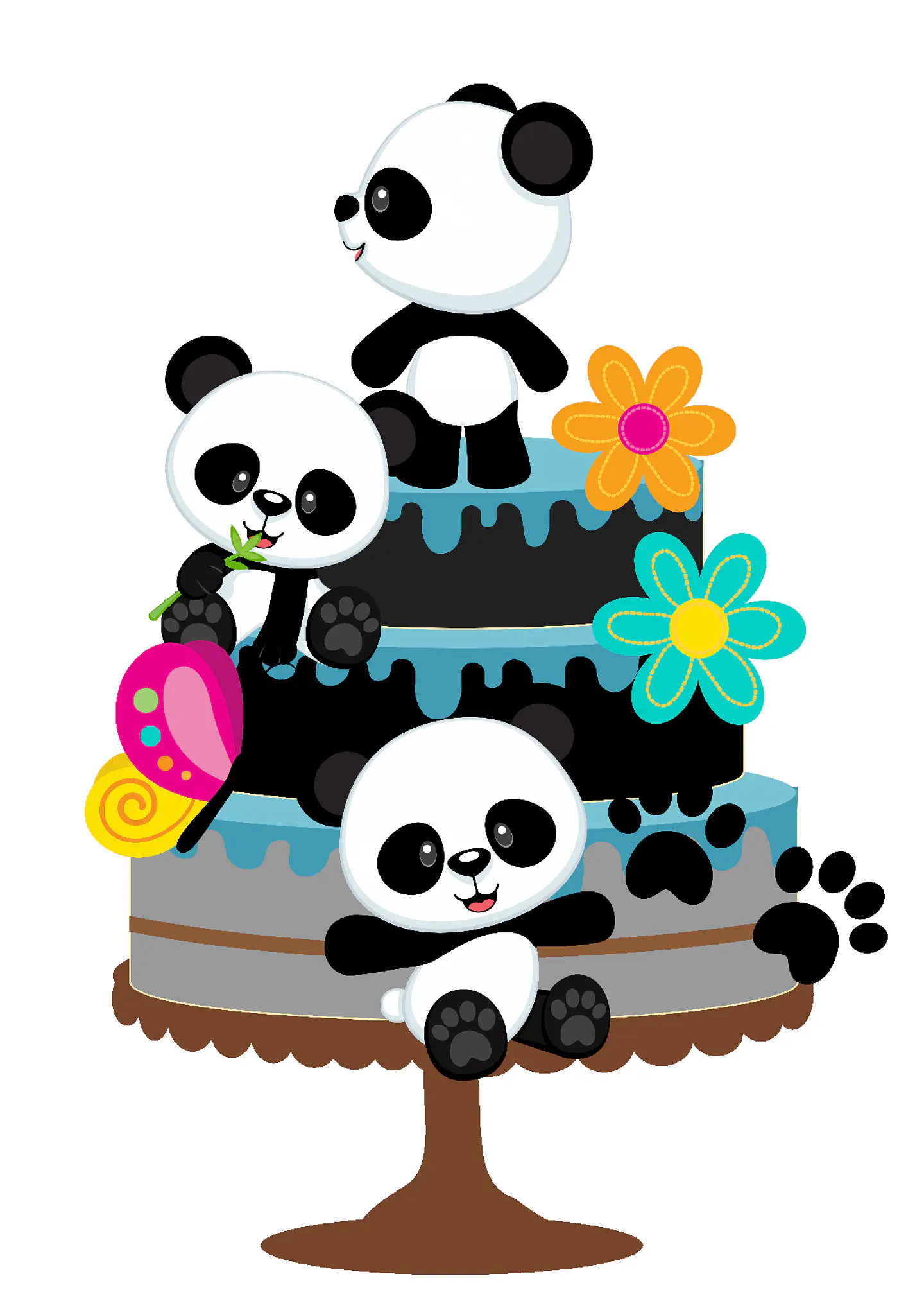 Arquivo de Corte Topo de Bolo Panda 8 1