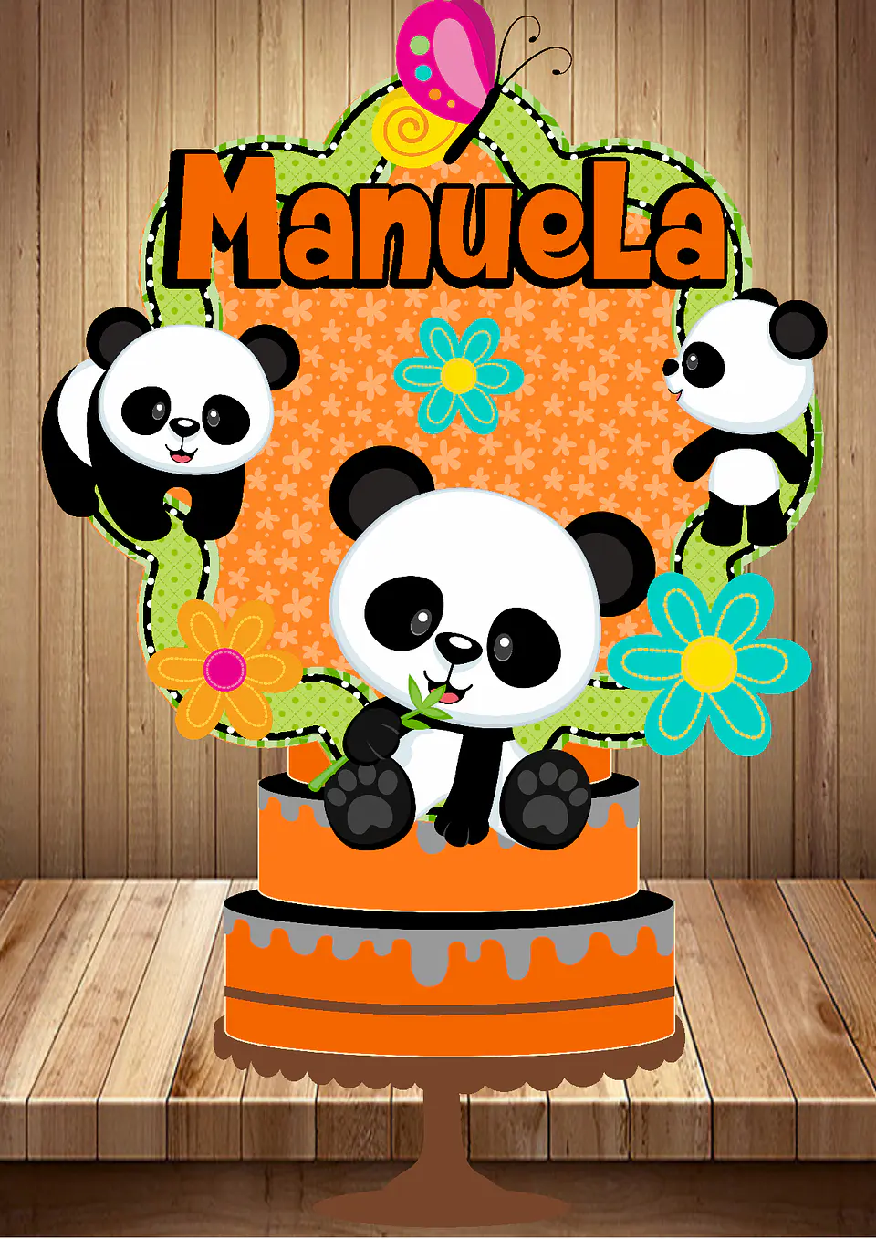 Arquivo de Corte Topo de Bolo Panda 6 1