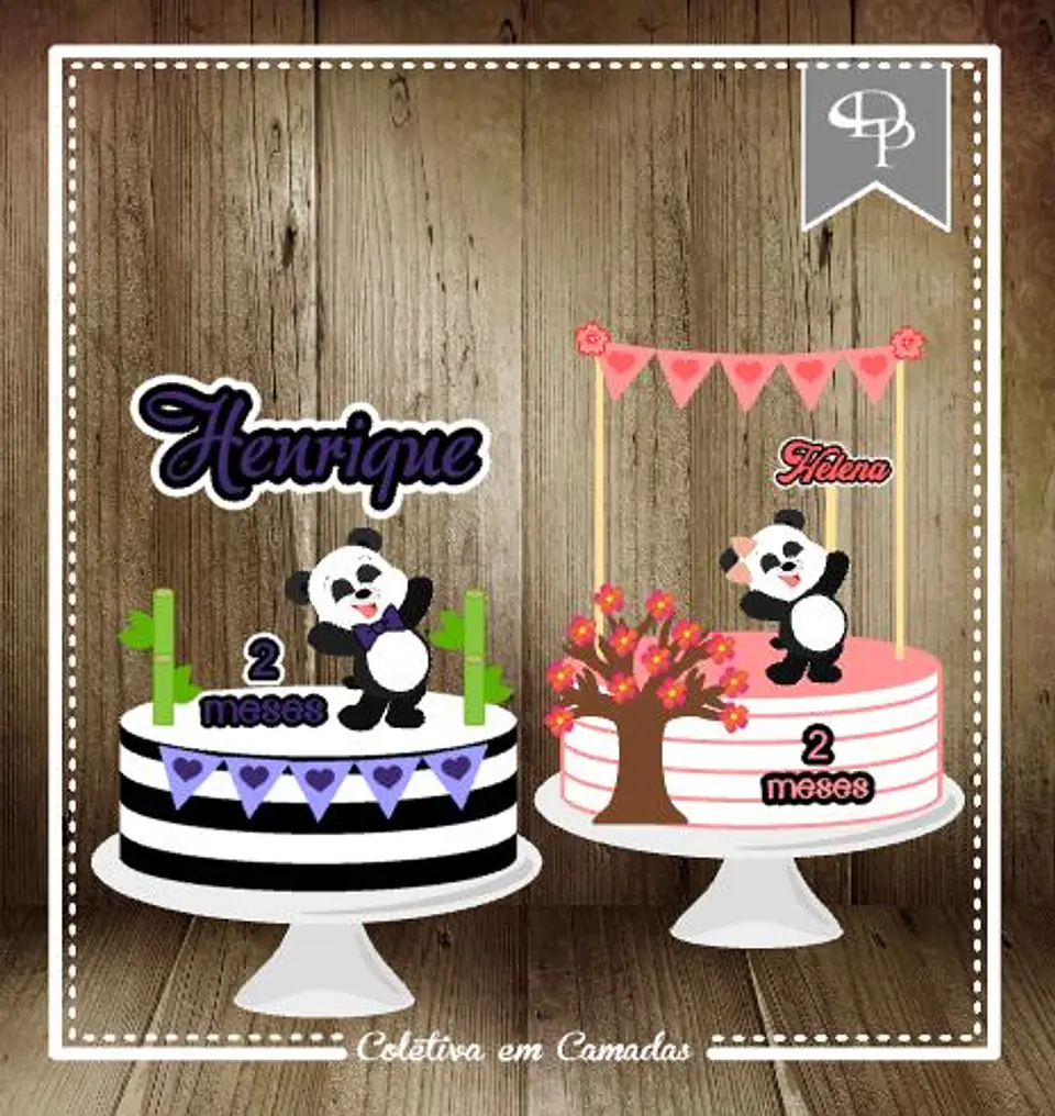 Arquivo de Corte Topo de Bolo Panda 5 1