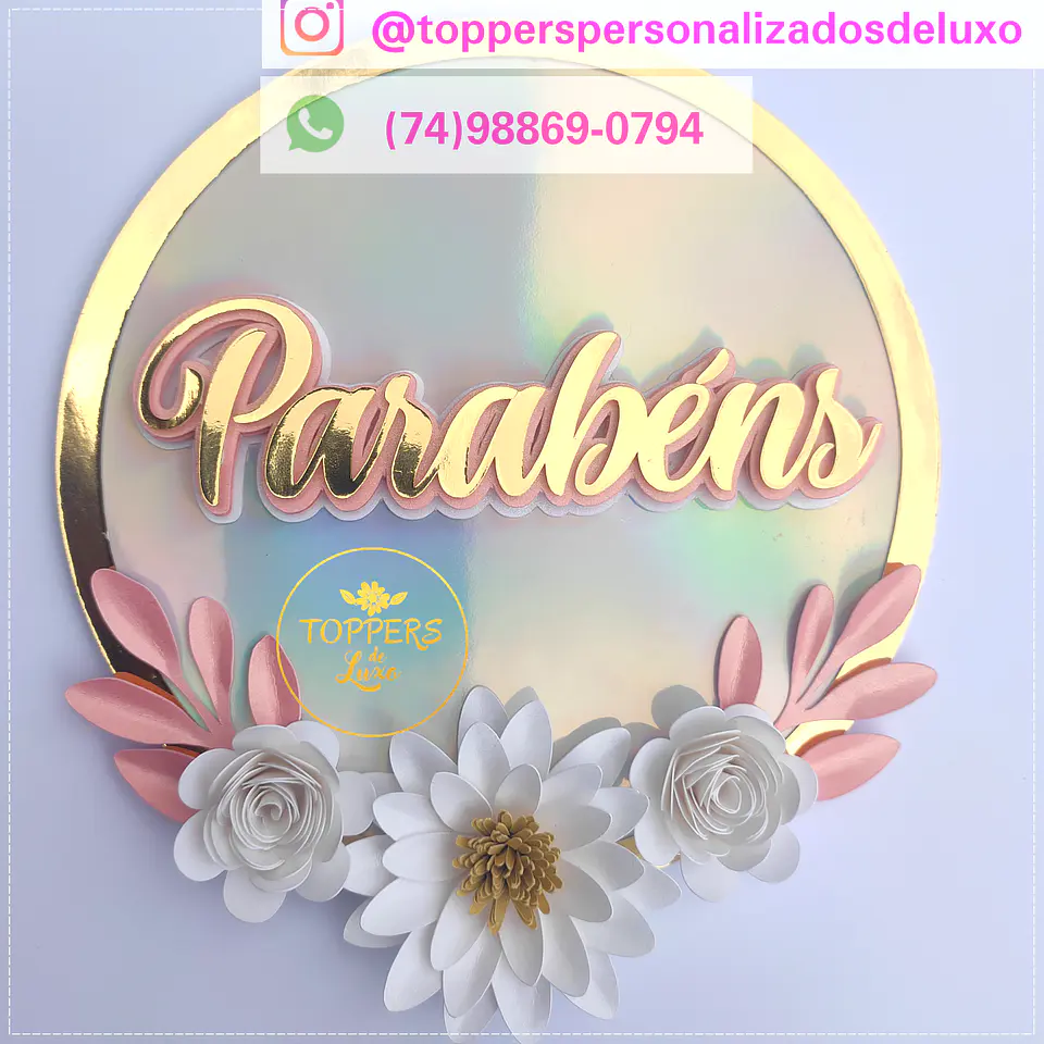 Arquivo de Corte Topo de Bolo Parabéns 36 1