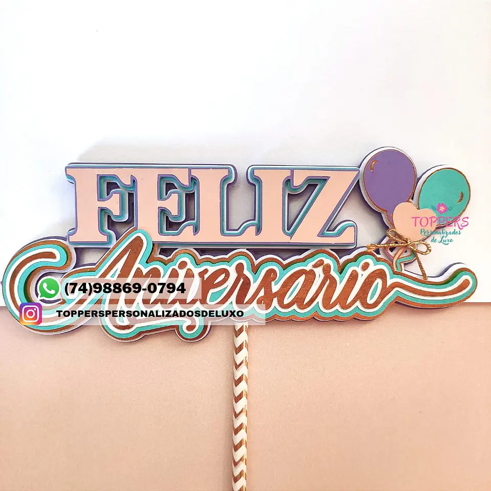 Arquivo de Corte Topo de Bolo Parabéns 25 1