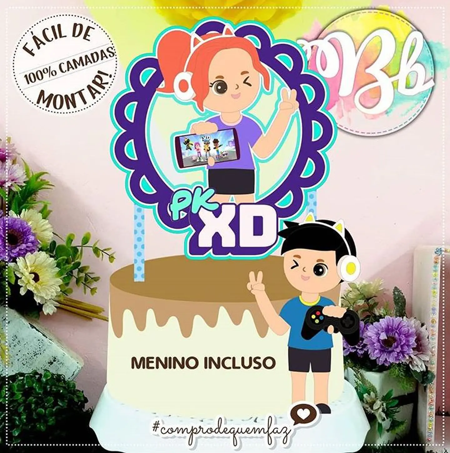 Arquivo de Corte Topo de Bolo Pk Xd 4 1