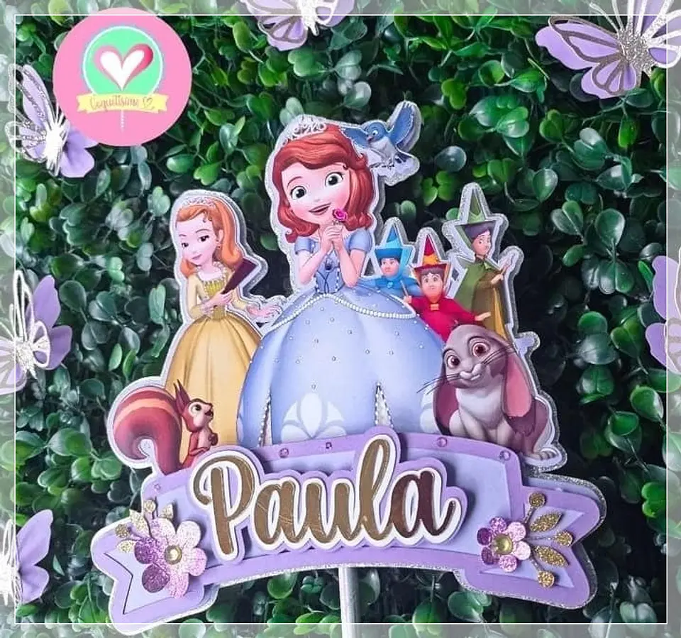 Arquivo de Corte Topo de Bolo Princesa Sofia 5 1