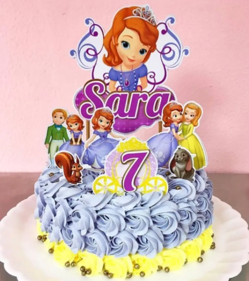 Arquivo de Corte Topo de Bolo Princesa Sofia 4 1