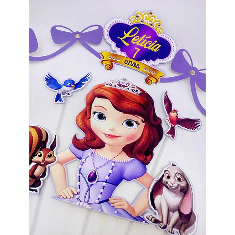 Arquivo de Corte Topo de Bolo Princesa Sofia 1
