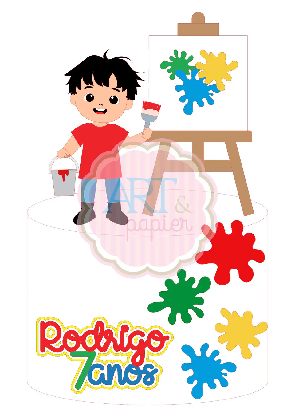 Arquivo de Corte Topo de Bolo Pintando o Sete 12 1