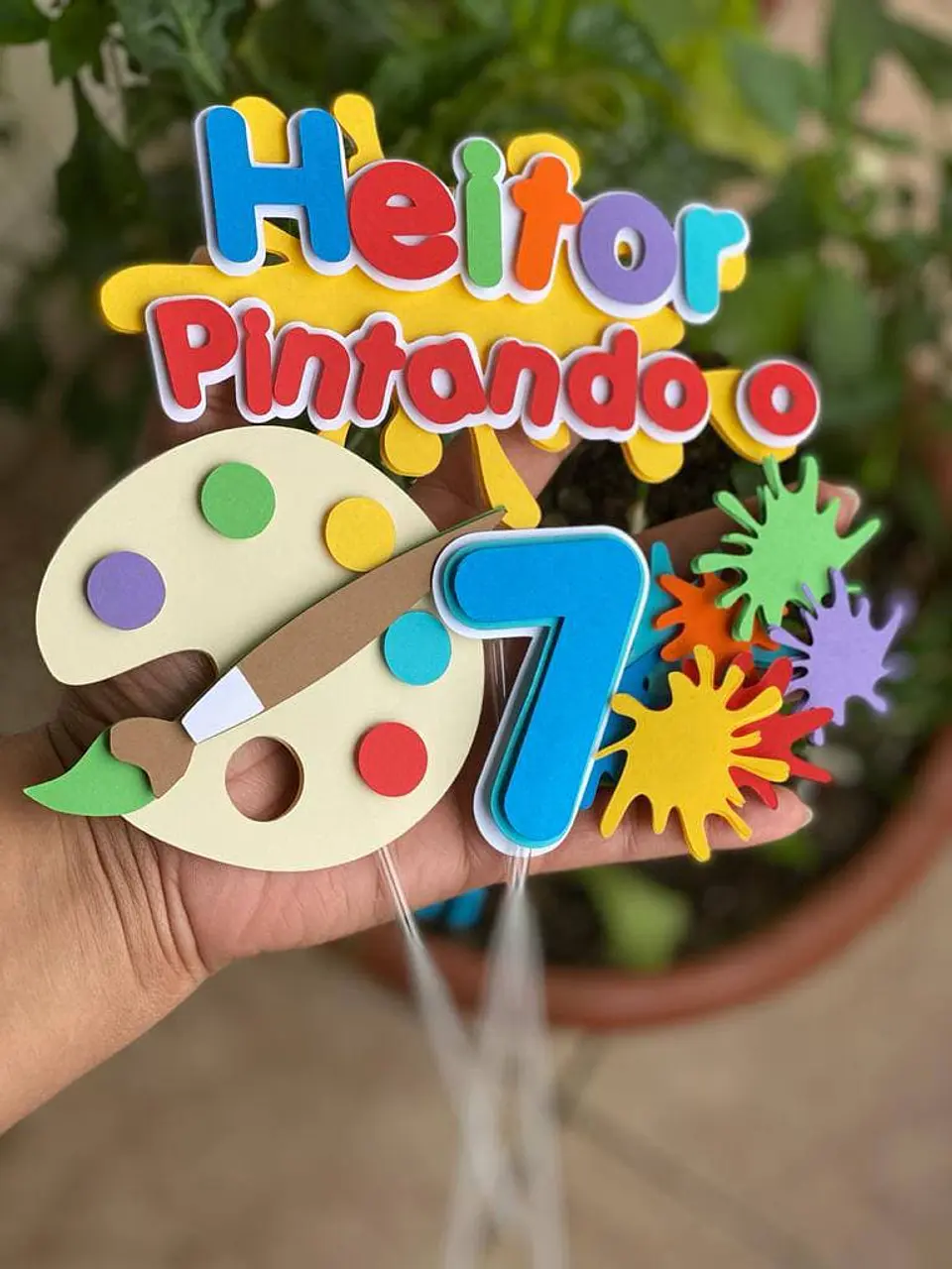 Arquivo de Corte Topo de Bolo Pintando o Sete 9 1