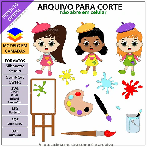 Arquivo de Corte Topo de Bolo Pintando o Sete 5