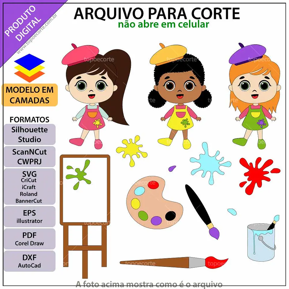 Arquivo de Corte Topo de Bolo Pintando o Sete 5 1