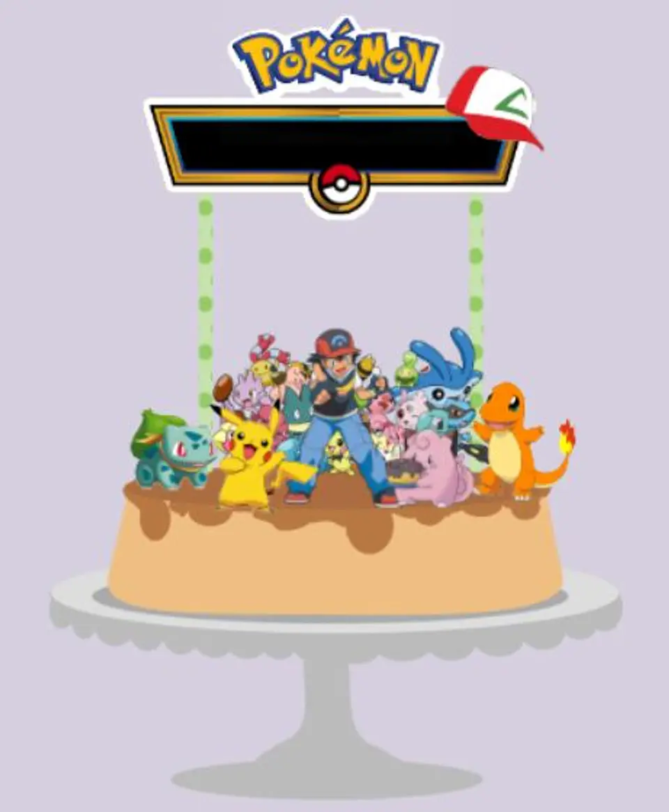Arquivo de Corte Topo de Bolo Pokémon 2 1