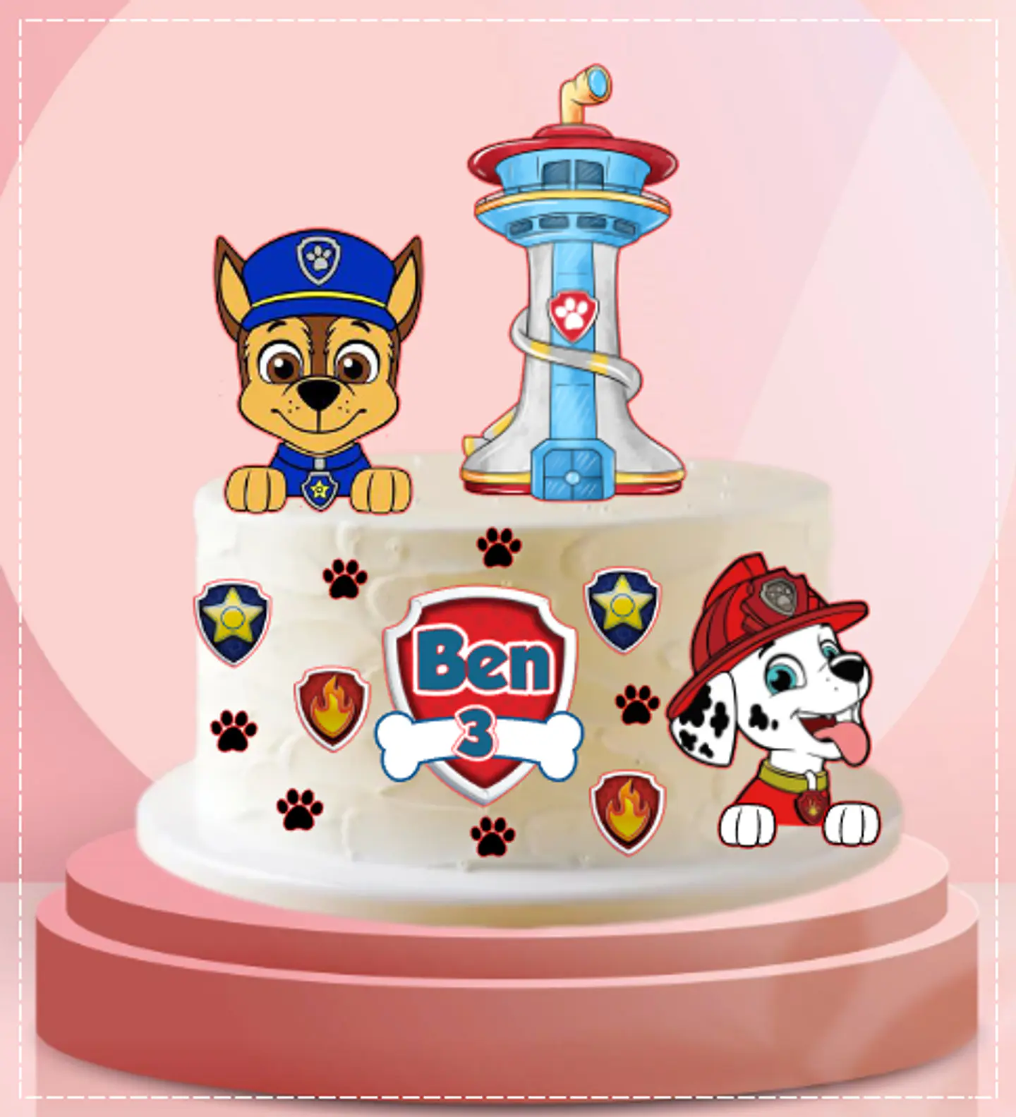 Arquivo de Corte Topo de Bolo Patrulha Canina 38 1