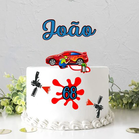 Arquivo de Corte Topo de Bolo Pintor de Carro 1