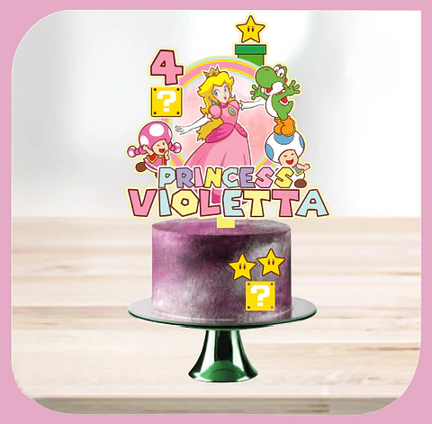 Arquivo de Corte Topo de Bolo Princesa Peach 5