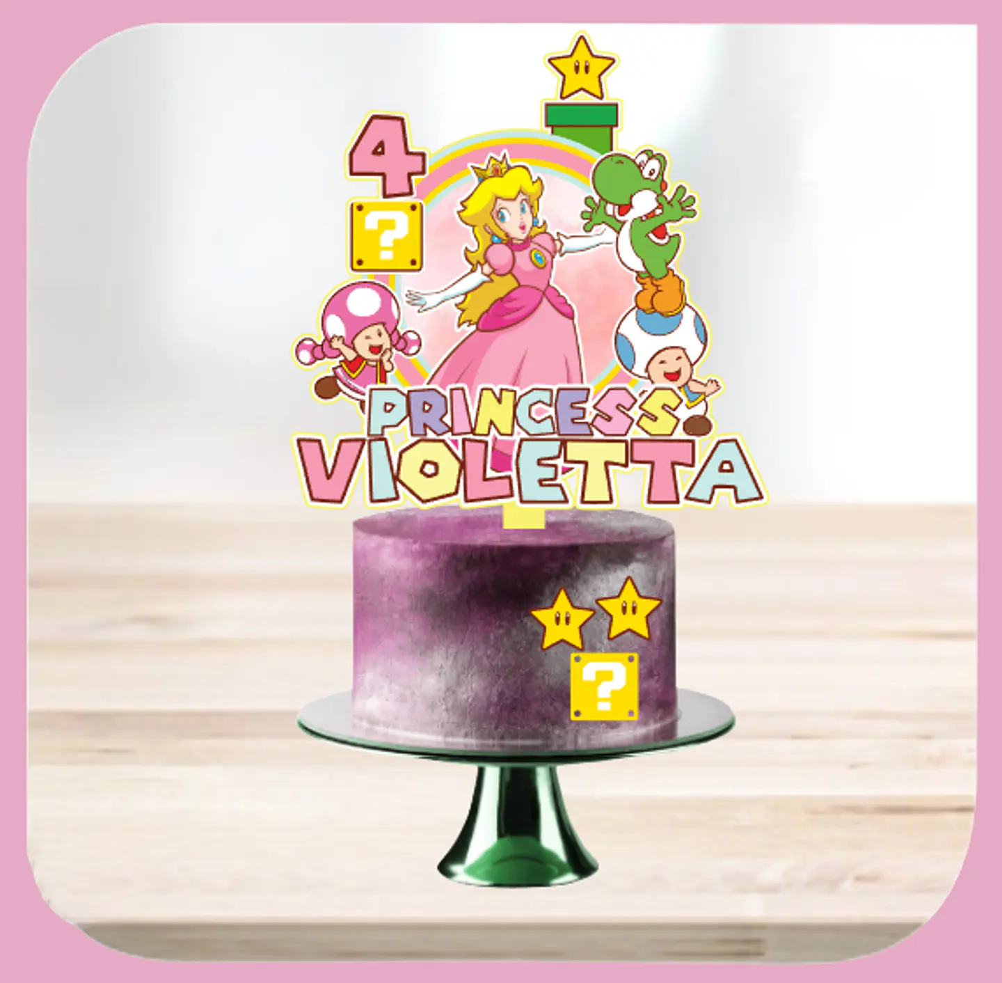 Arquivo de Corte Topo de Bolo Princesa Peach 5 1