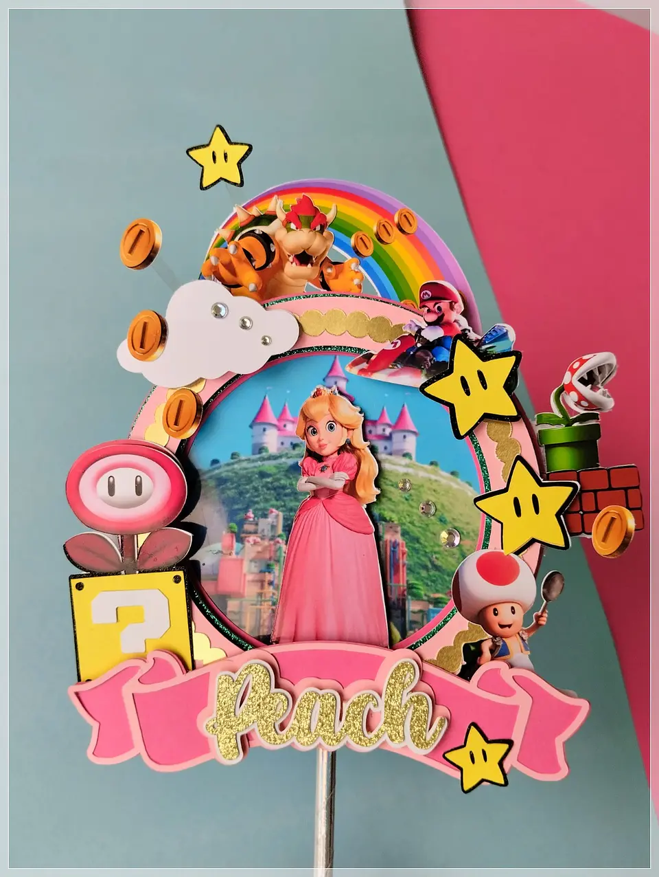 Arquivo de Corte Topo de Bolo Princesa Peach 1 1