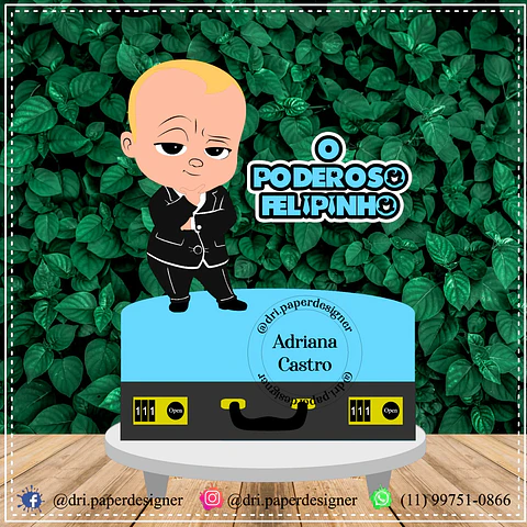 Arquivo de Corte Topo de Bolo Poderoso Chefinho 8