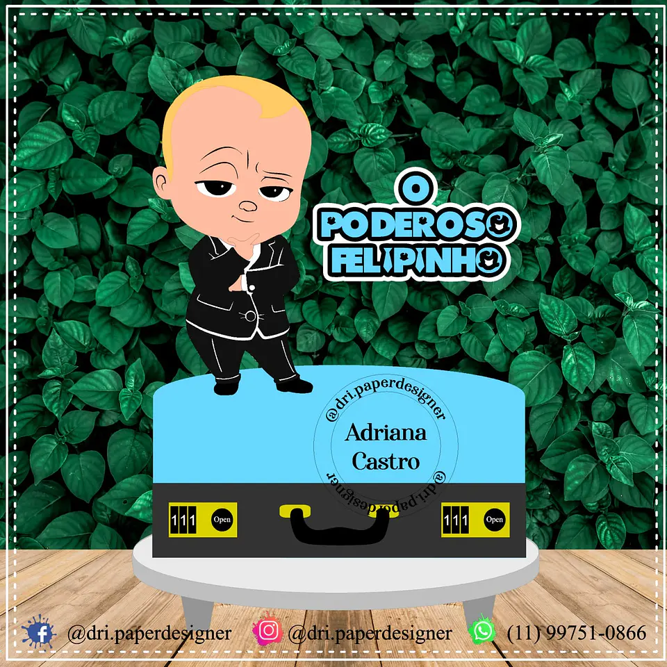 Arquivo de Corte Topo de Bolo Poderoso Chefinho 8 1
