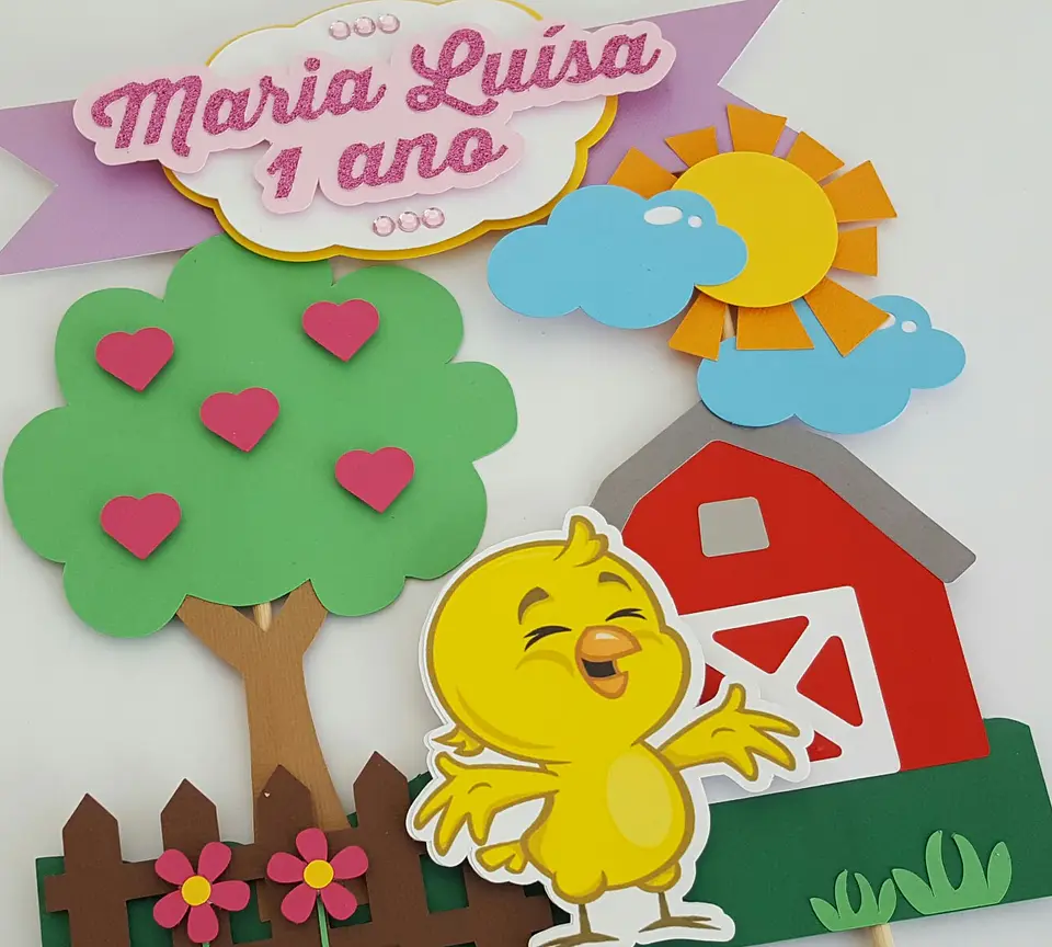 Arquivo de Corte Topo de Bolo Pintinho Amarelinho 1 1
