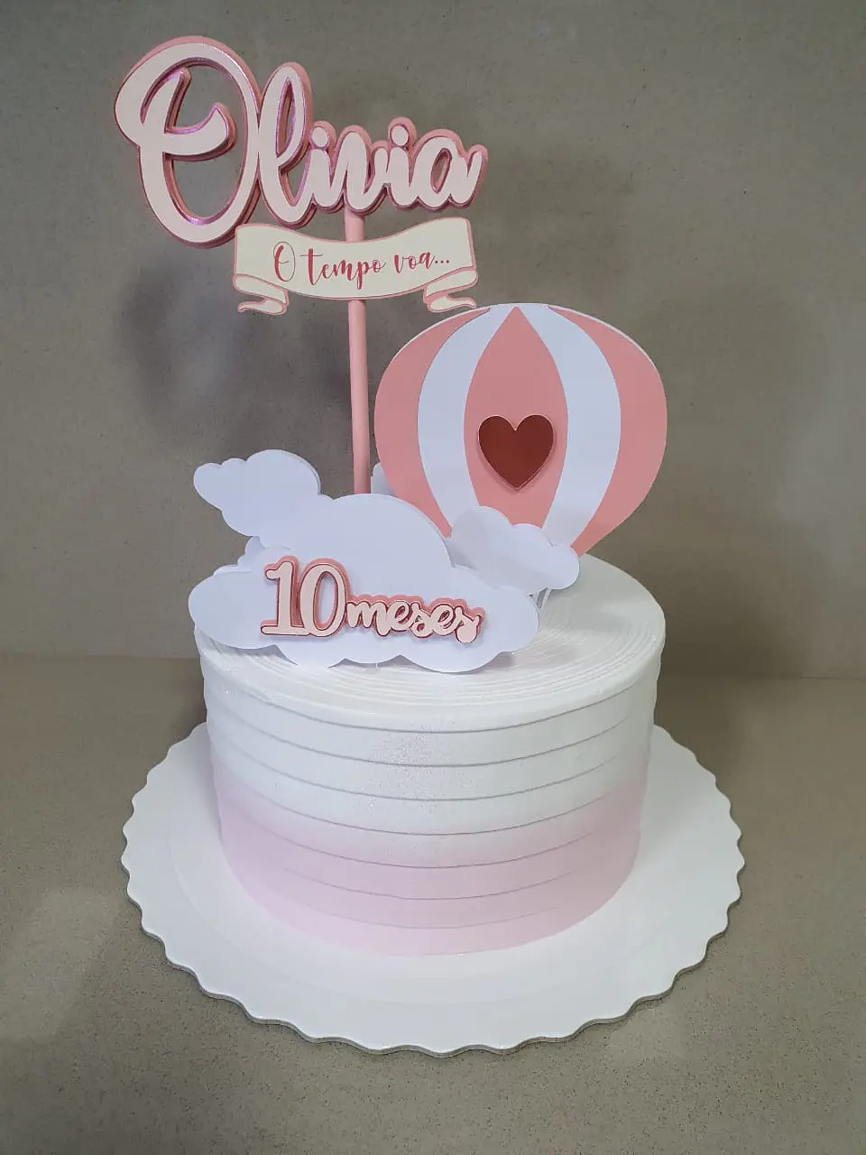 Arquivo de Corte Topo de Bolo O Tempo Voa Menina 8 1