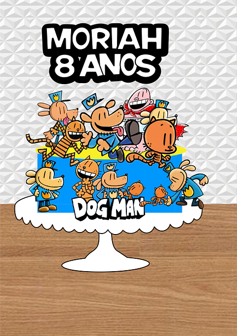 Arquivo de Corte Topo de Bolo O Homem Cão 2