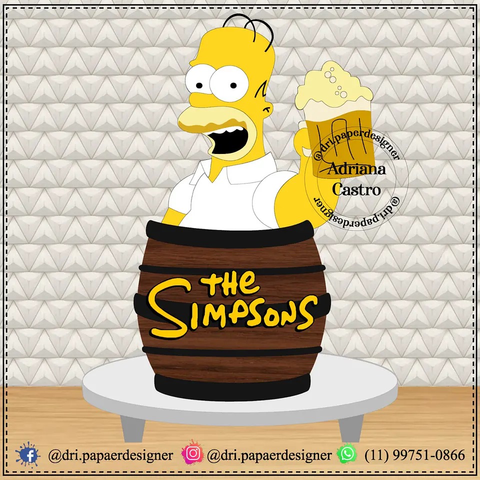 Arquivo de Corte Topo de Bolo Os Simpsons 8 1
