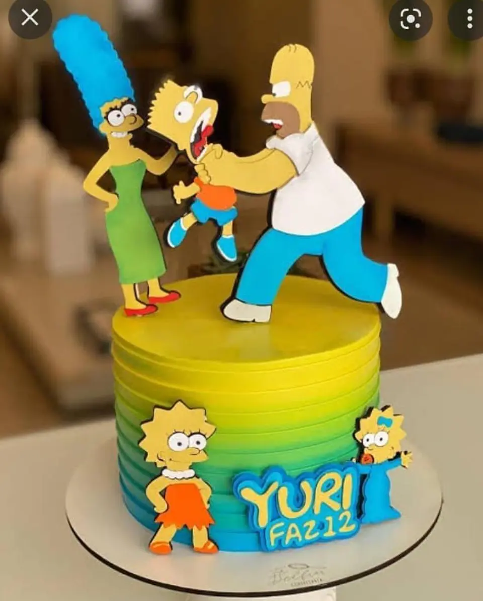 Arquivo de Corte Topo de Bolo Os Simpsons 4 1