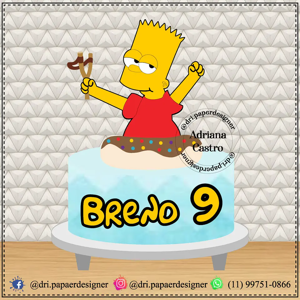 Arquivo de Corte Topo de Bolo Os Simpsons 2 1