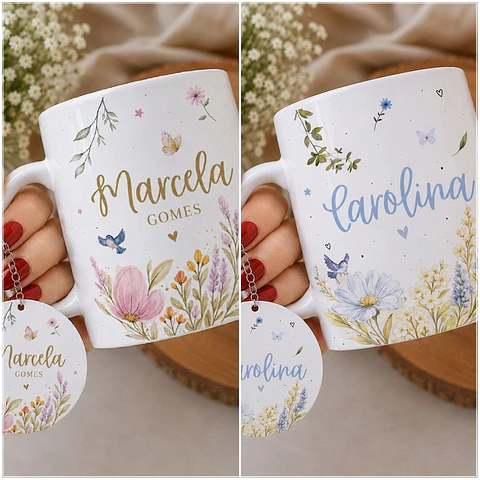 Sublimação - Caneca Flores que Encantam