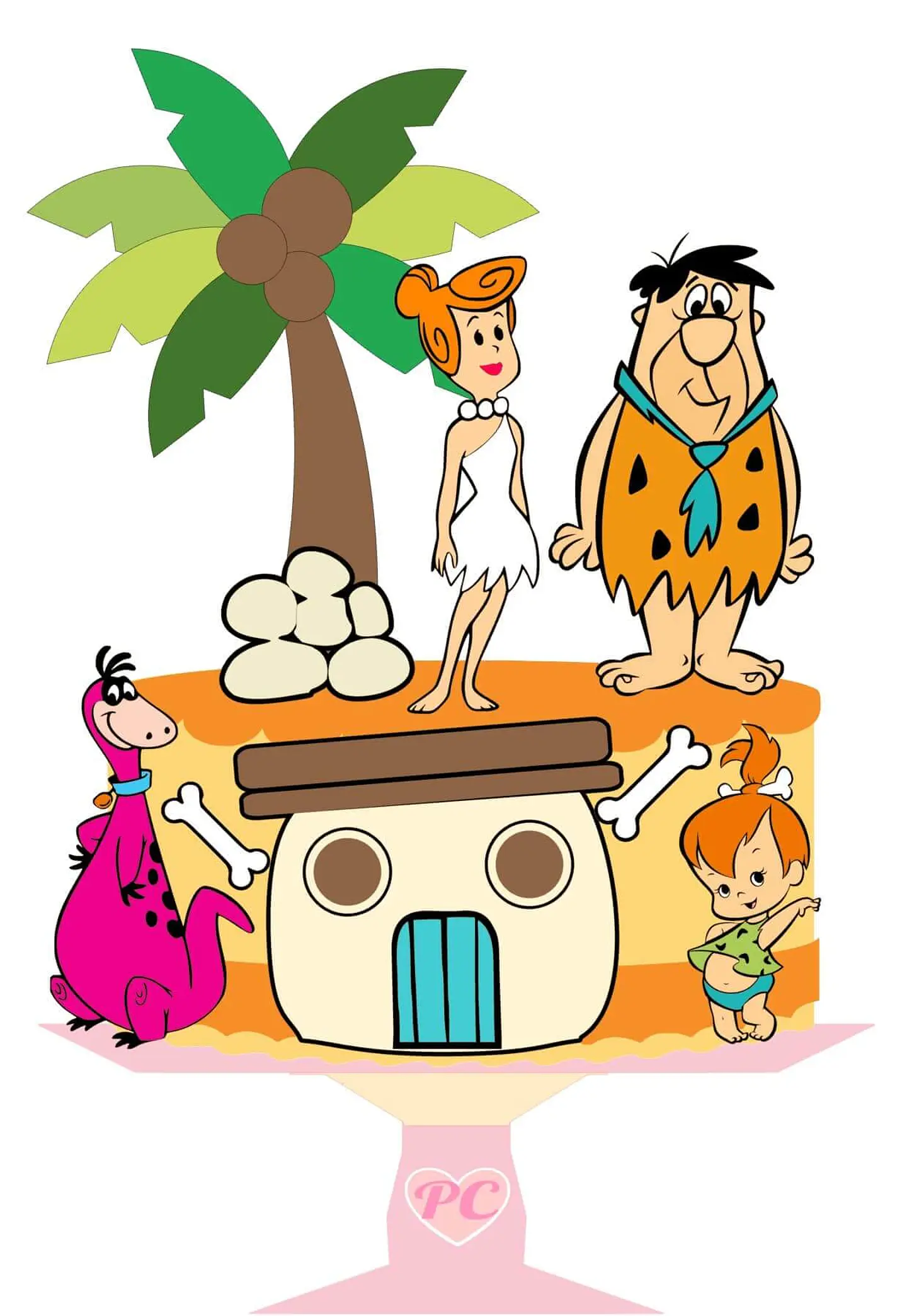 Arquivo de Corte Topo de Bolo Os Flintstones 10 1