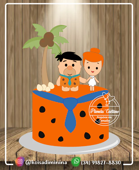 Arquivo de Corte Topo de Bolo Os Flintstones 7