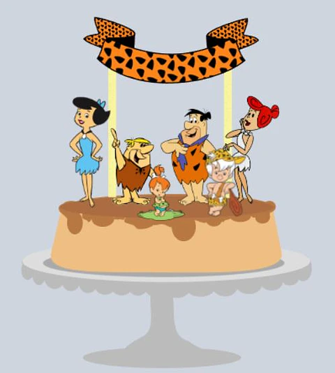 Arquivo de Corte Topo de Bolo Os Flintstones 3