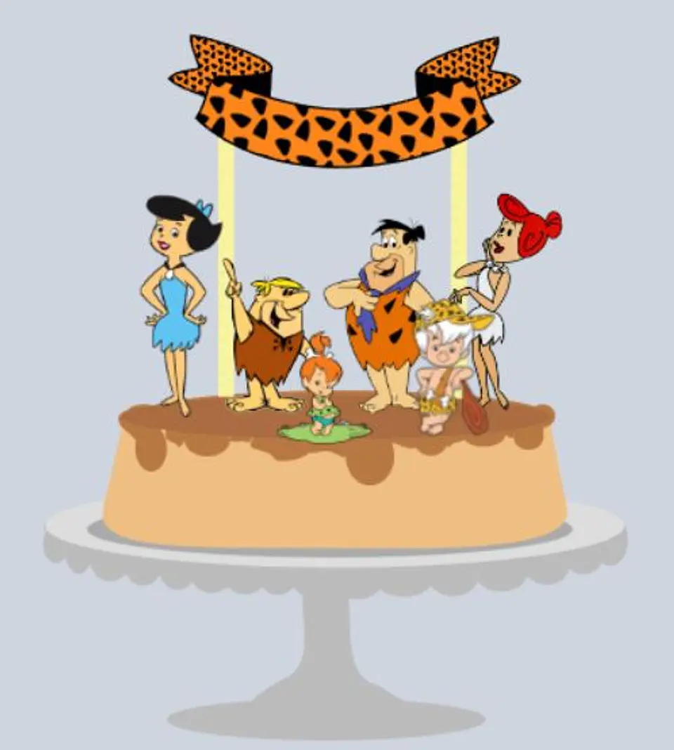 Arquivo de Corte Topo de Bolo Os Flintstones 3 1